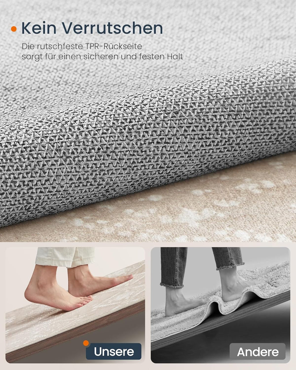 SONGMICS Non-Slip Rug TAR027K01