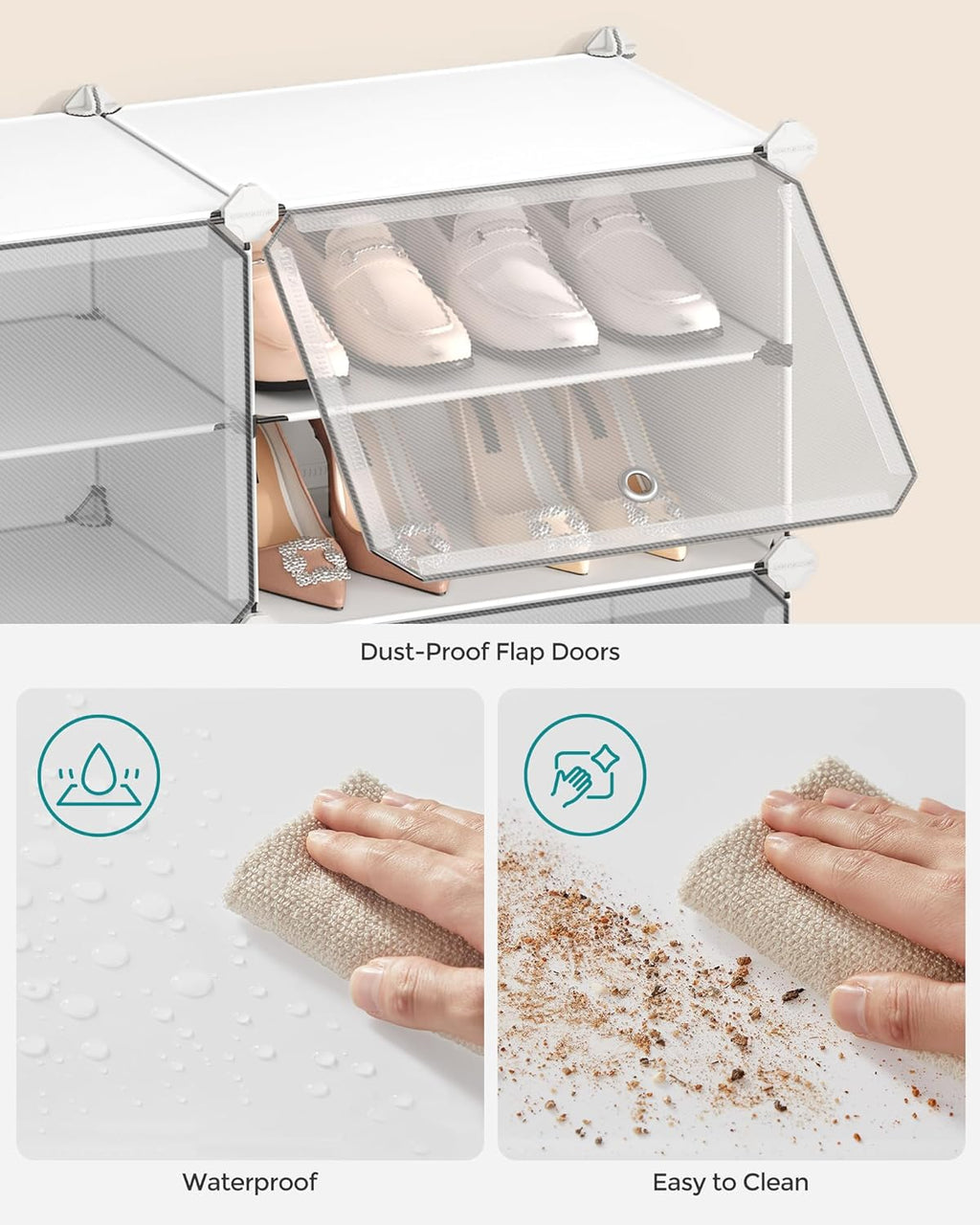 SONGMICS Interlocking Shoe Rack LPC032W01
