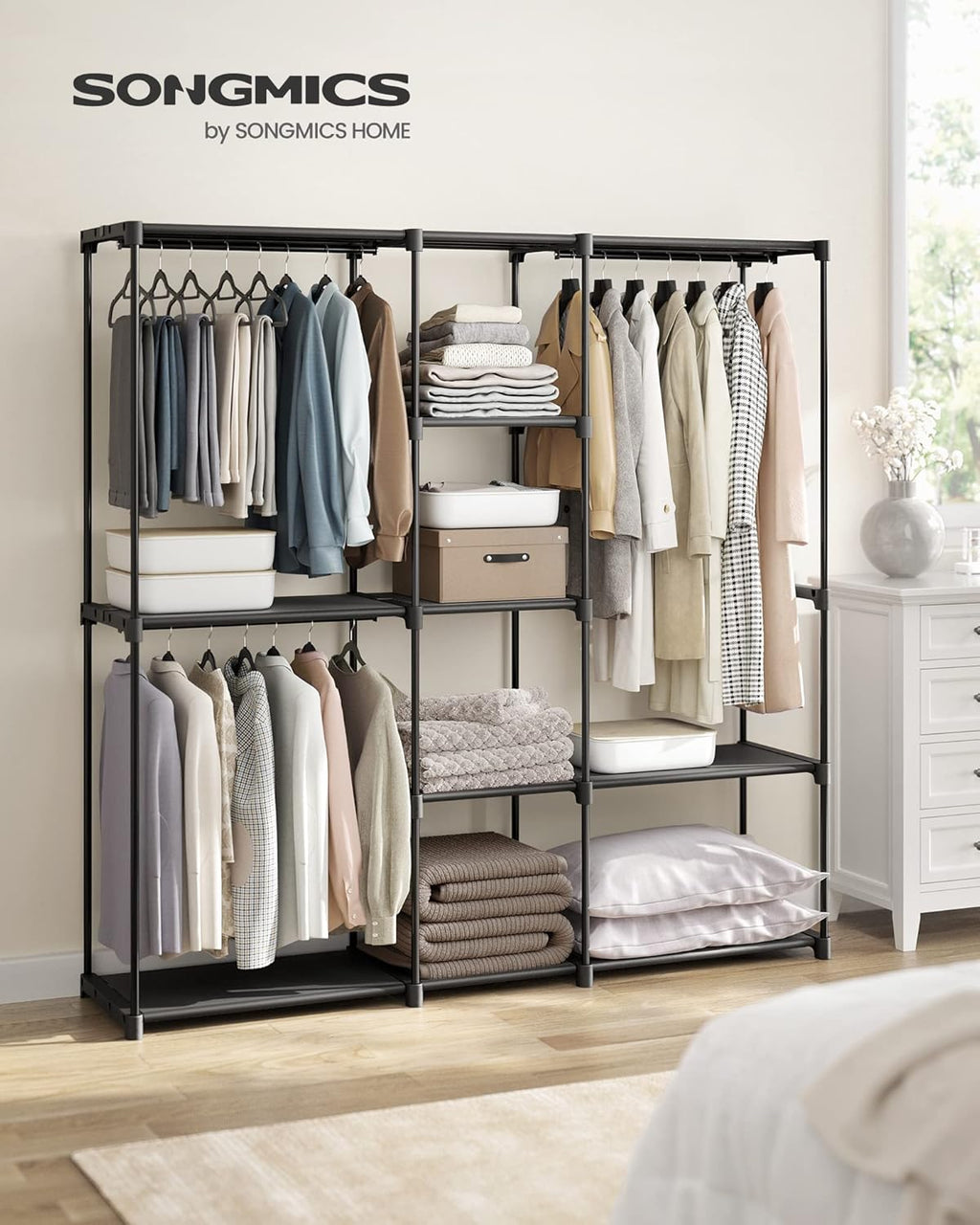 SONGMICS Portable Open Wardrobe RYG037B02