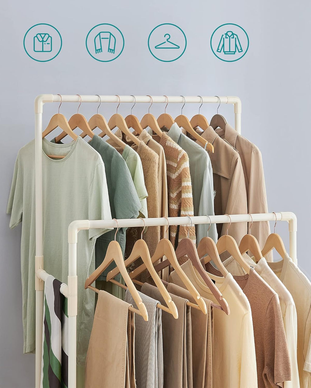 SONGMICS Metal Clothes Rack RDT101W02