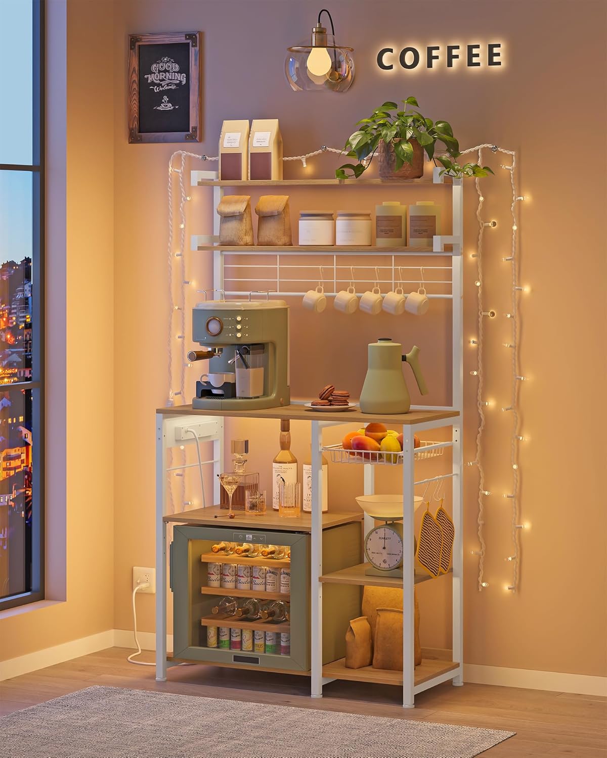 VASAGLE Kitchen Shelf with Sockets KKS031Y19