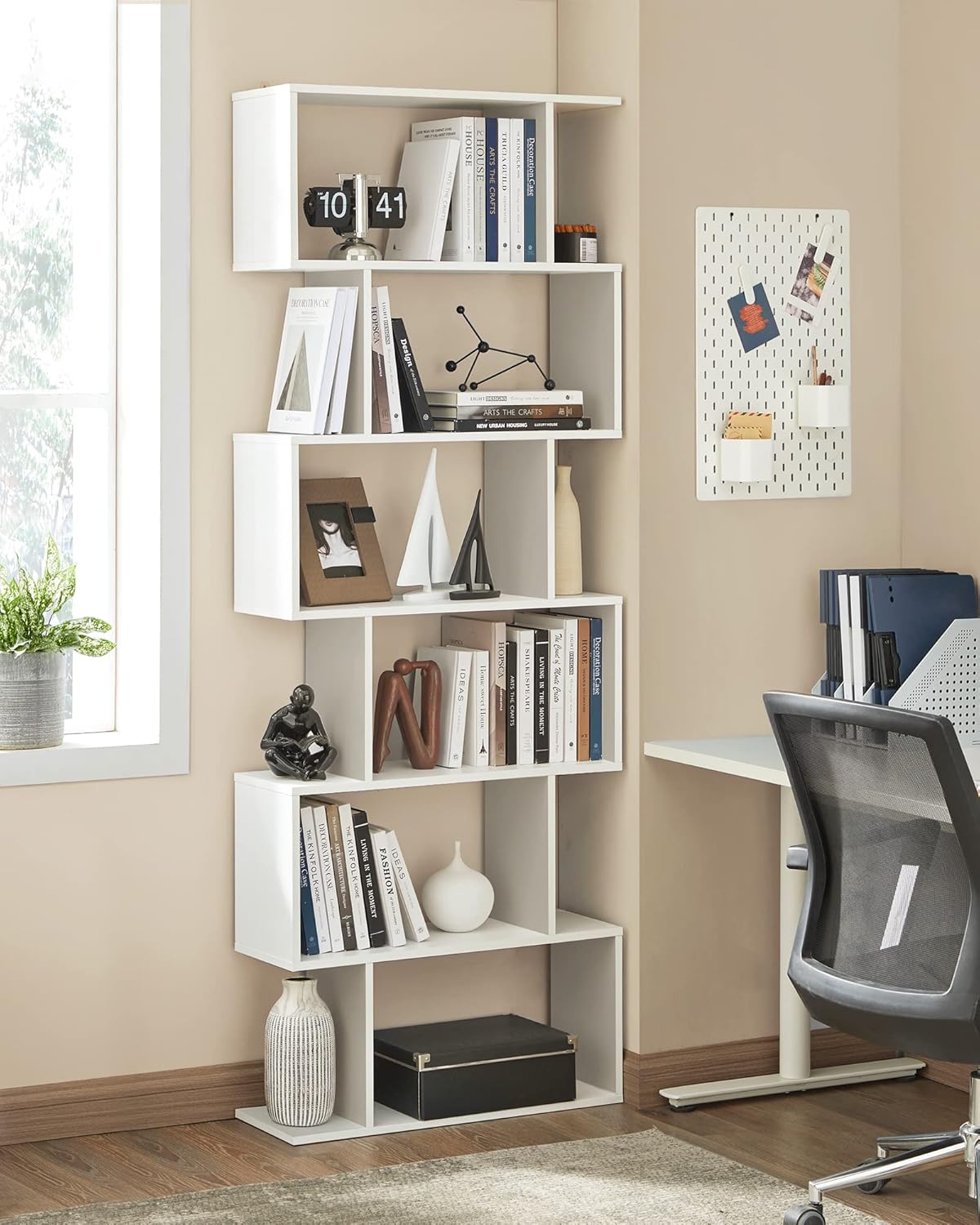 VASAGLE Bookshelf LBC61WT