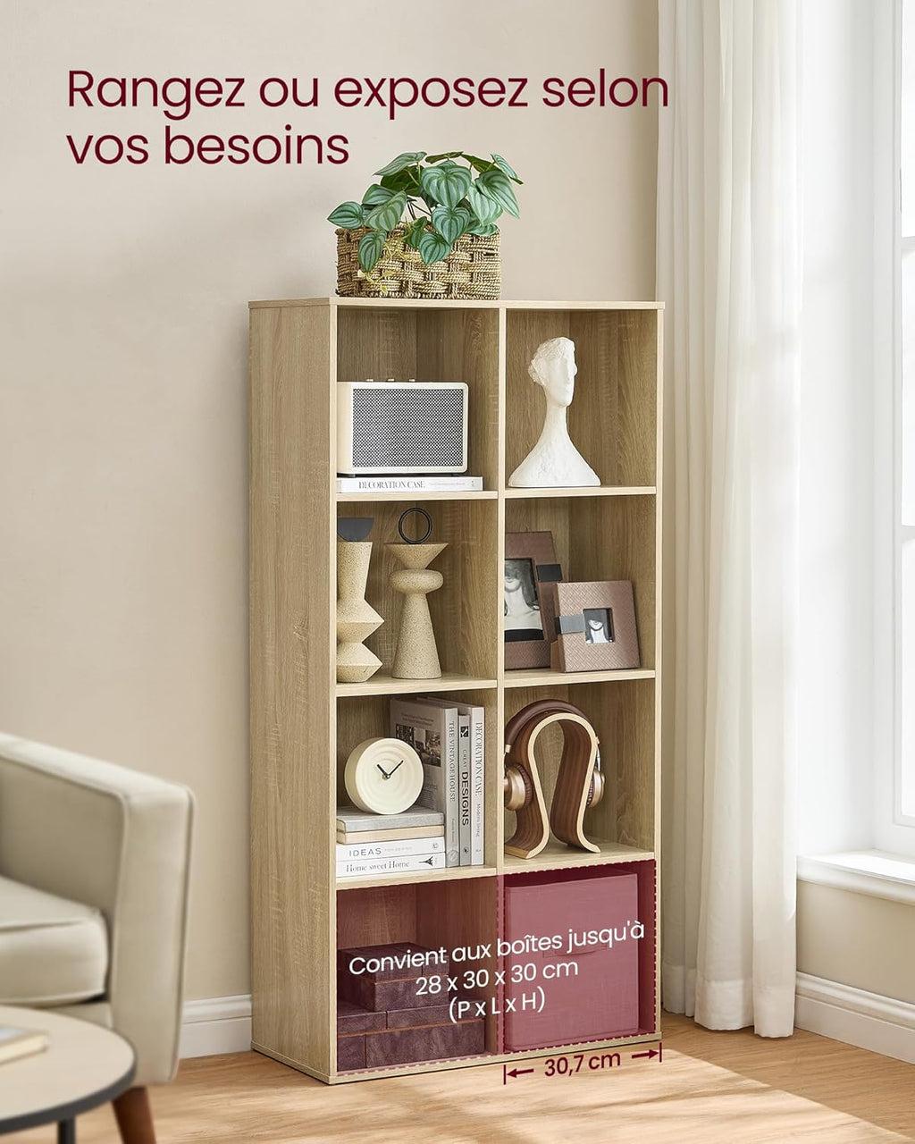 VASAGLE Bookcase LBC24NL