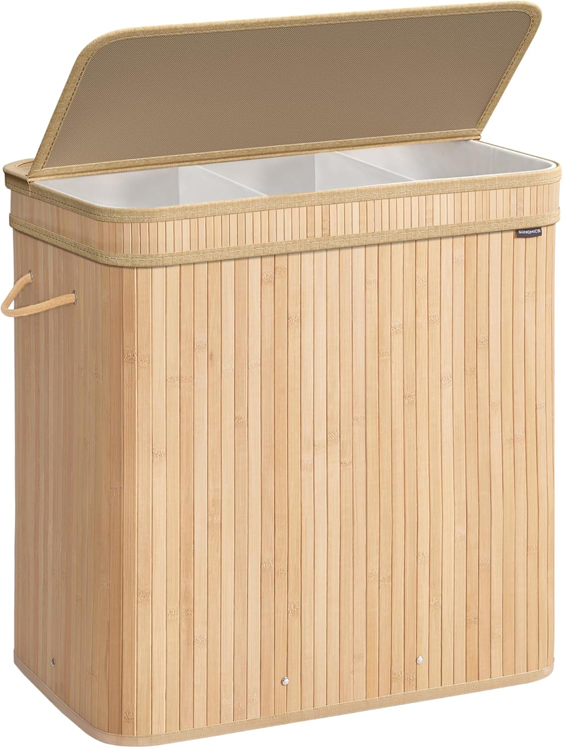 SONGMICS Laundry Hamper with Lid LCB062N01