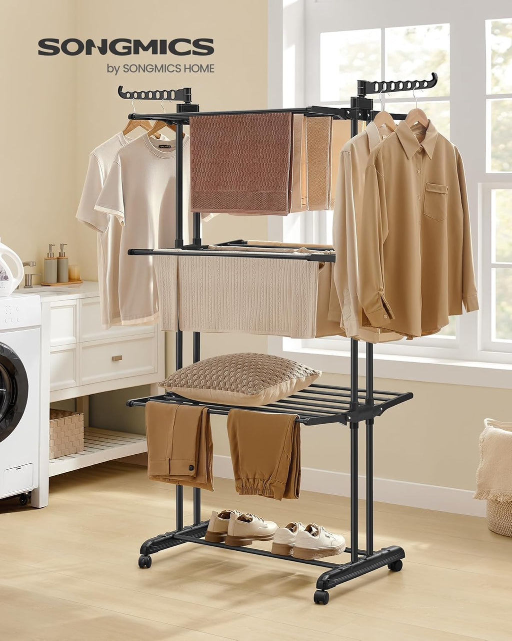SONGMICS Clothes Drying Rack LLR701B01