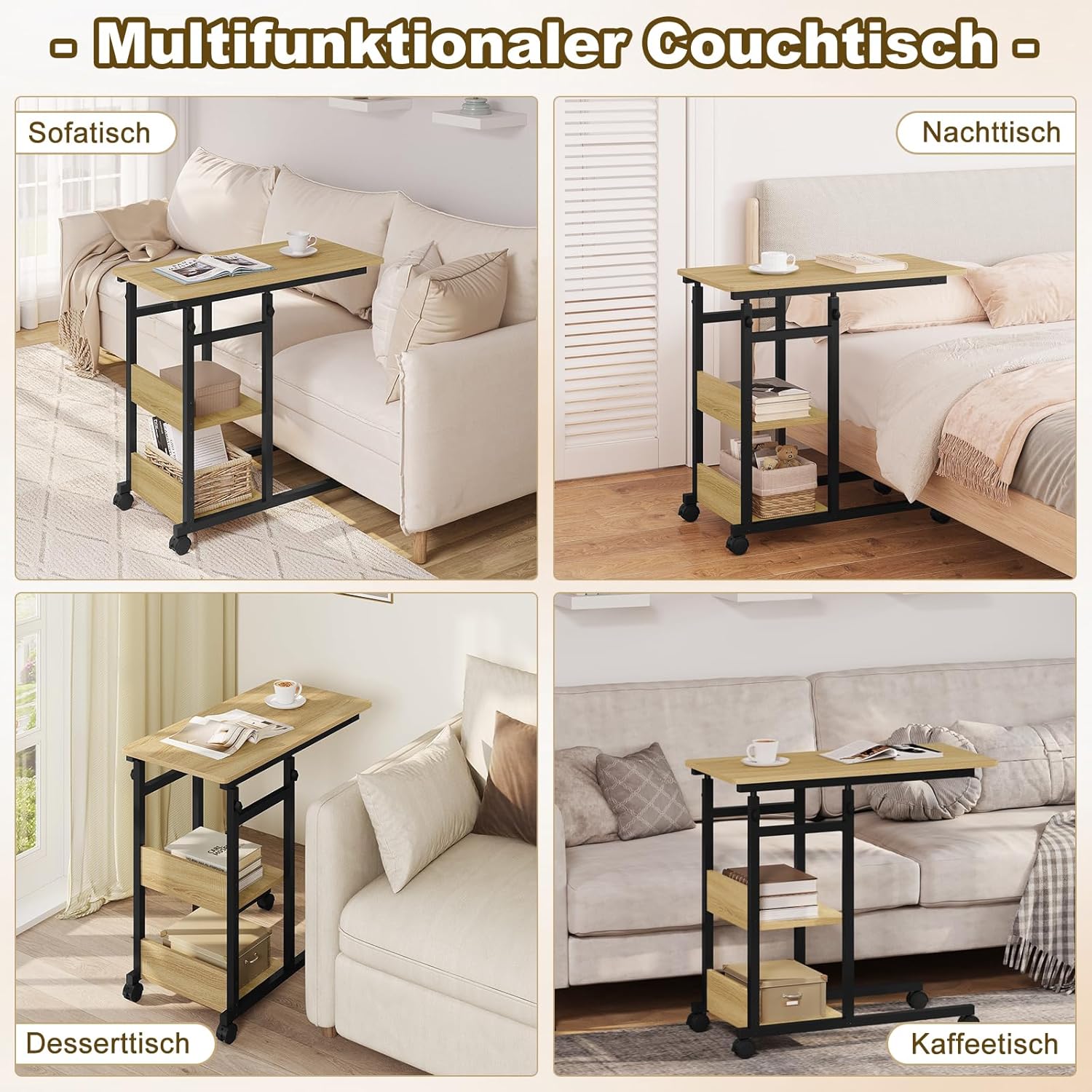 WOLTU Side Table BTS08hei