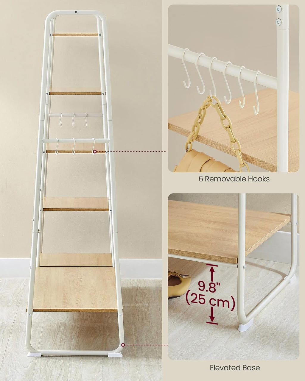 VASAGLE Clothes Rail RGR116W09