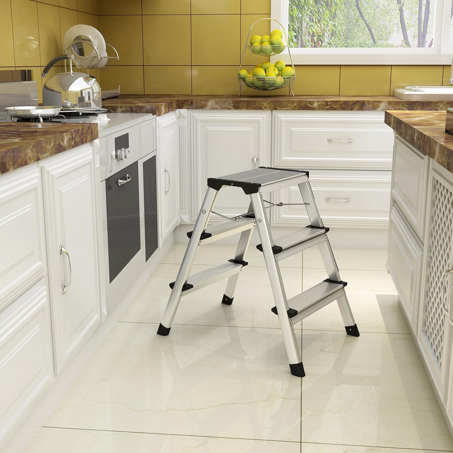 SONGMICS aluminum ladder GLT23K