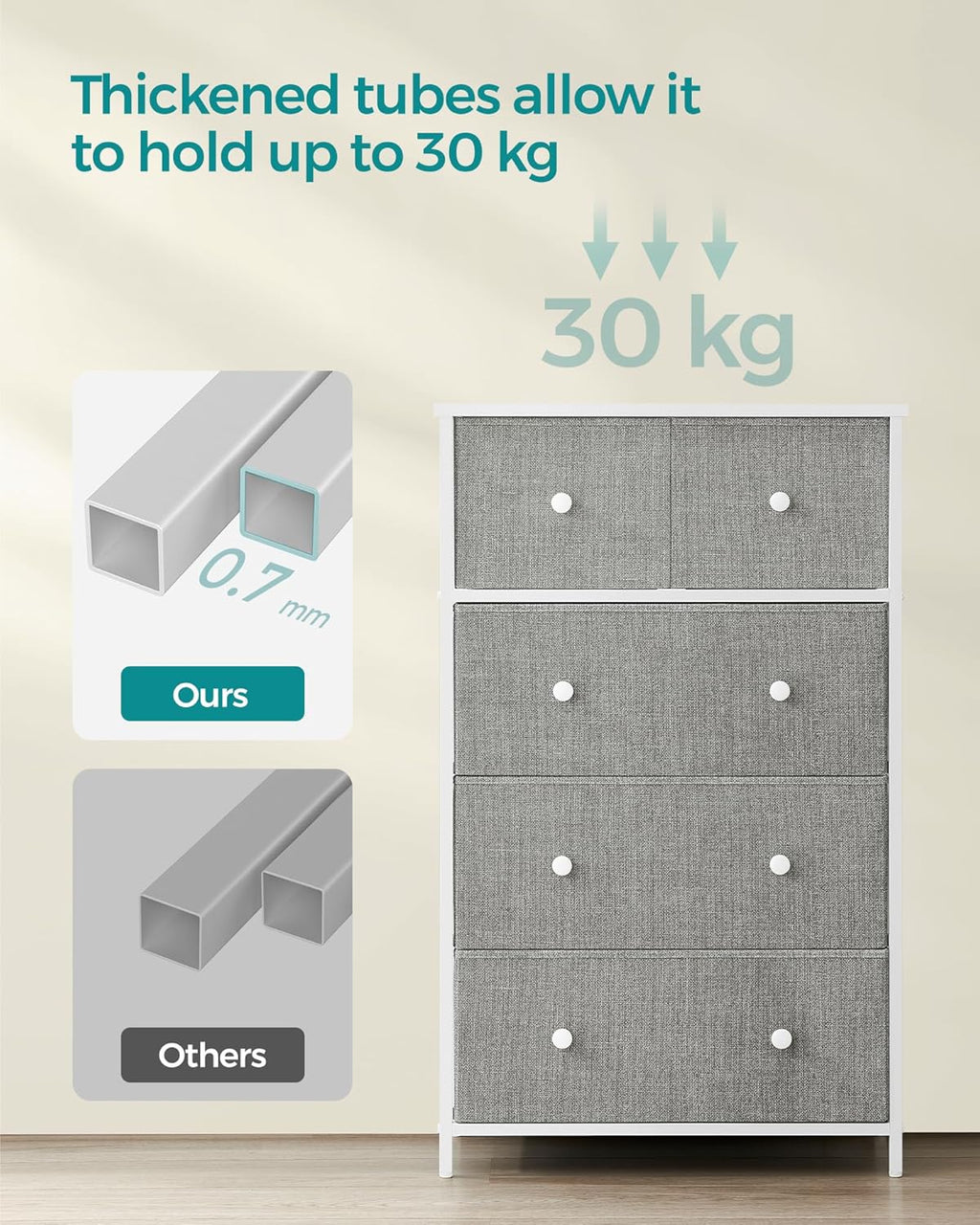 SONGMICS Chest of Drawers LTS514L10