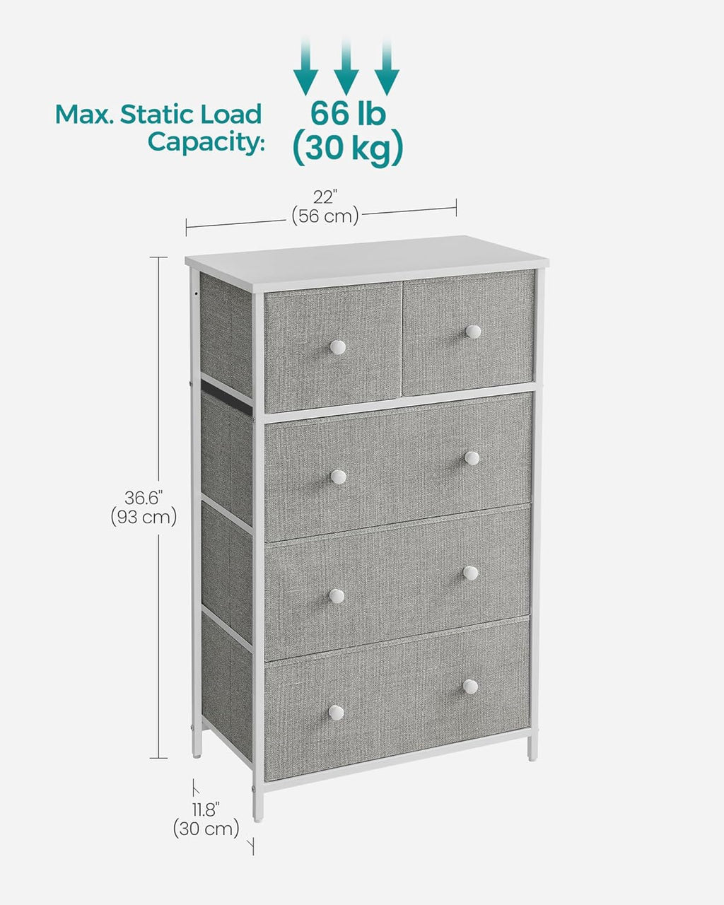 SONGMICS Chest of Drawers LTS514L10