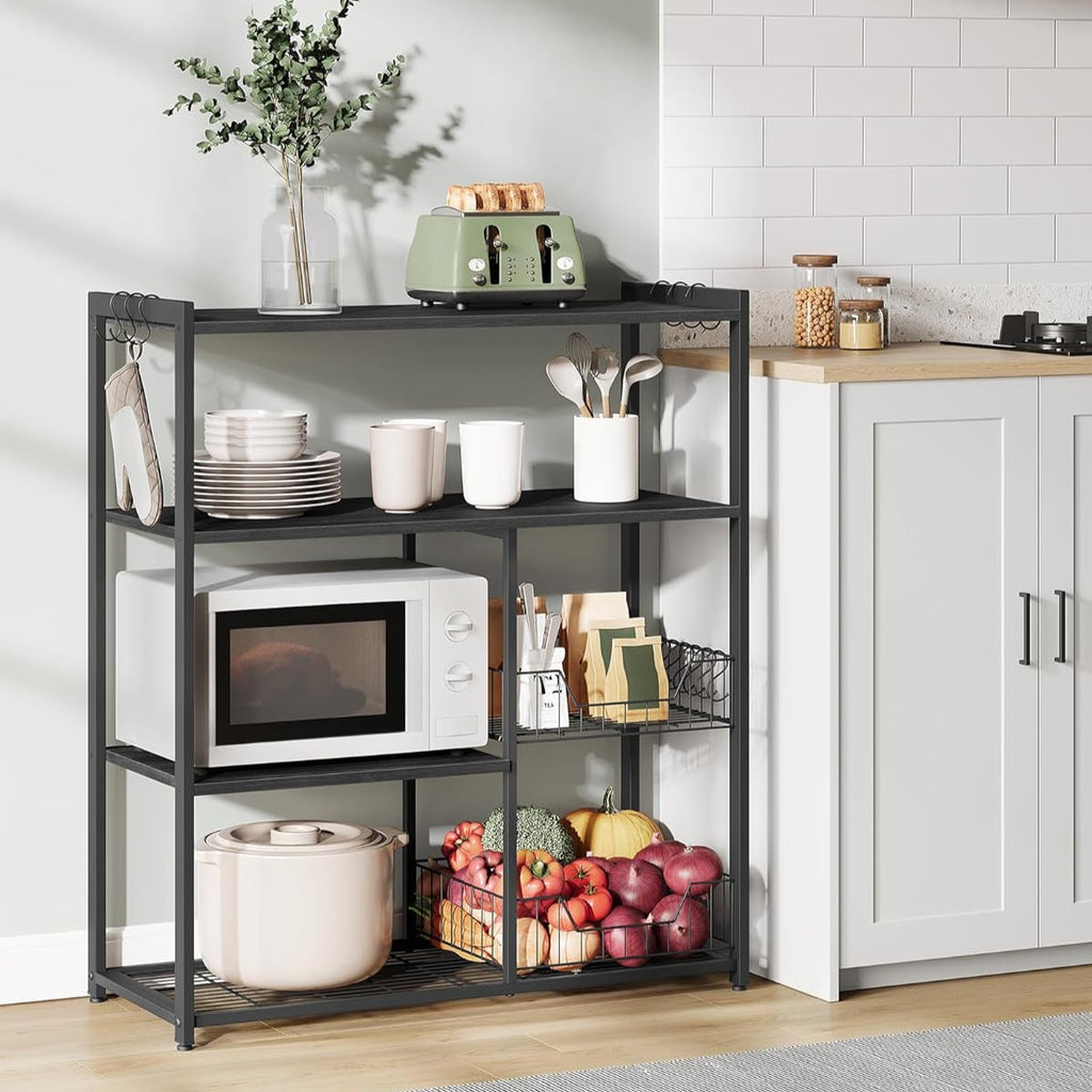VASAGLE Microwave Kitchen Storage Cabinet