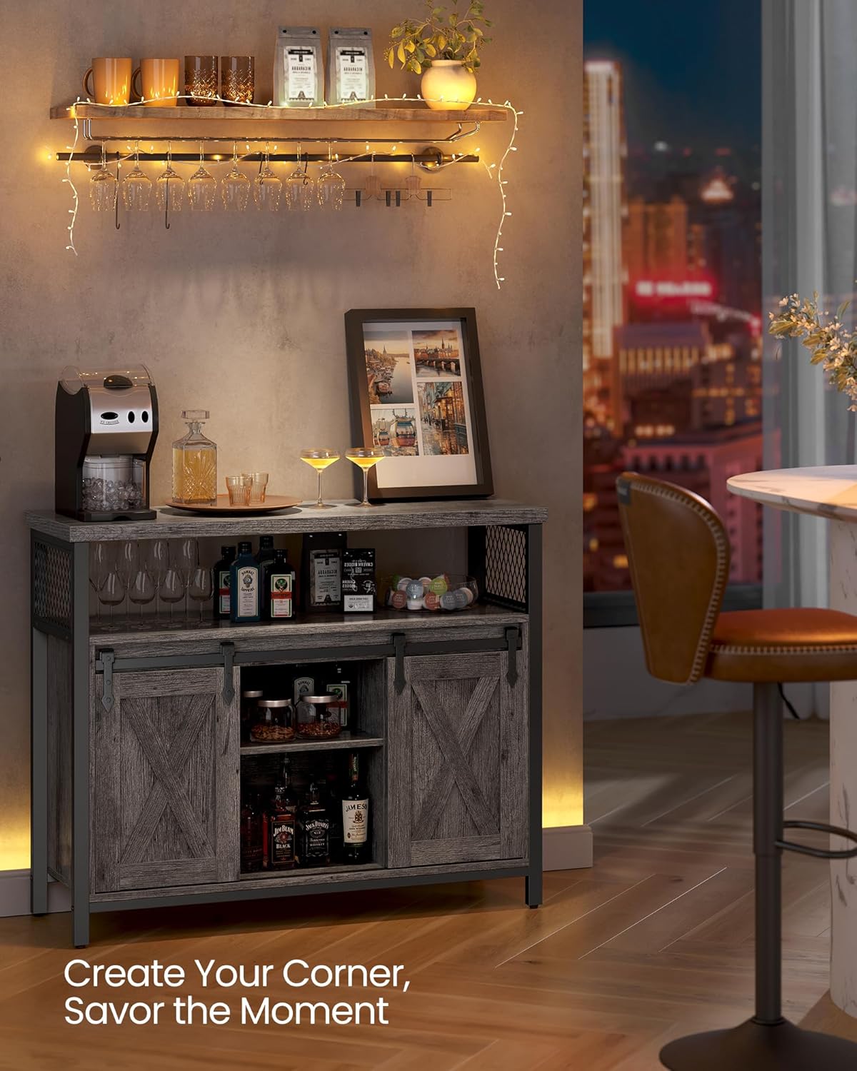 VASAGLE Sideboard, Kitchen Cabinet LSC092B04