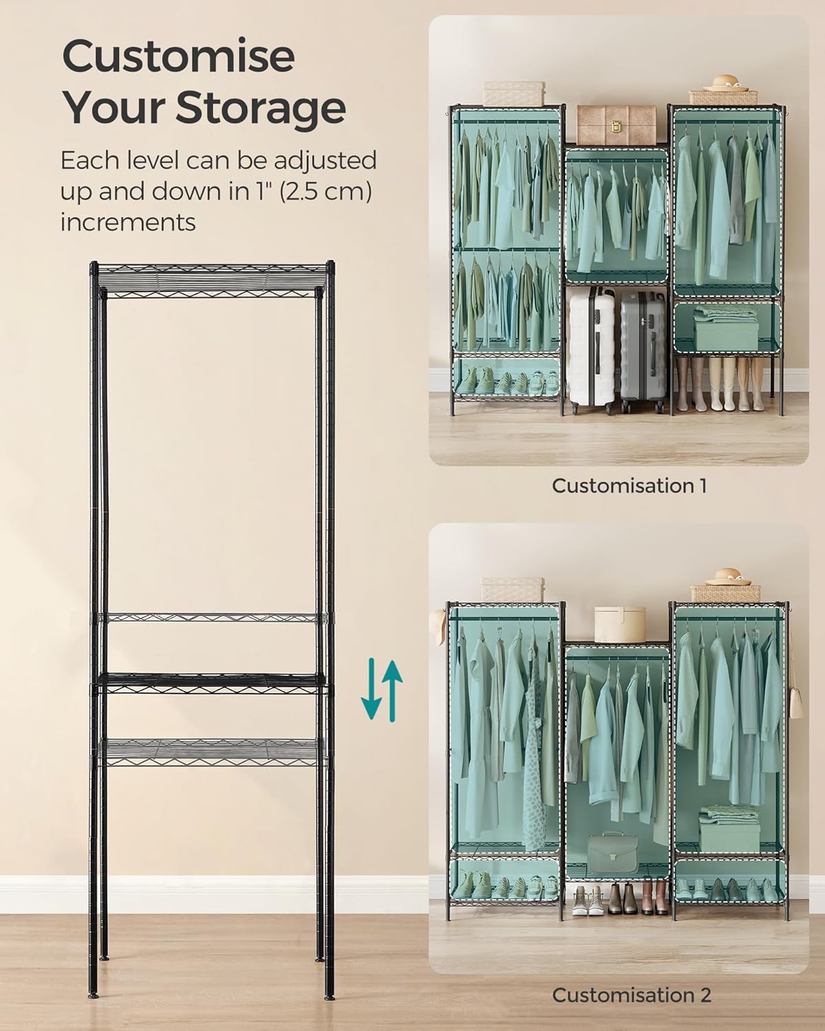 SONGMICS Clothes Rack LGR431B01