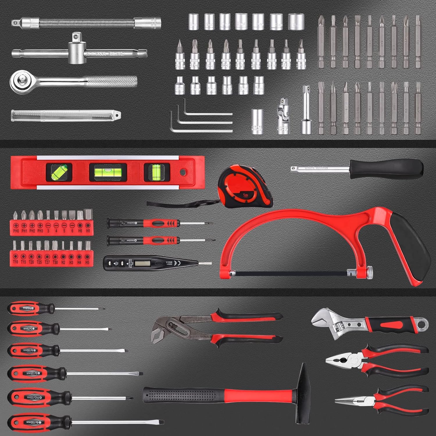 97 Pcs HOME REPAIR TOOL KIT