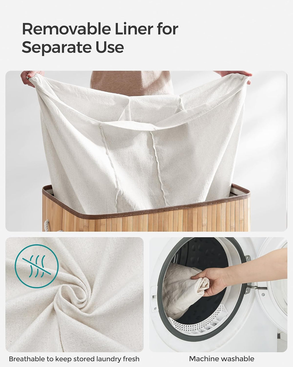 SONGMICS Laundry Basket LCB091N01