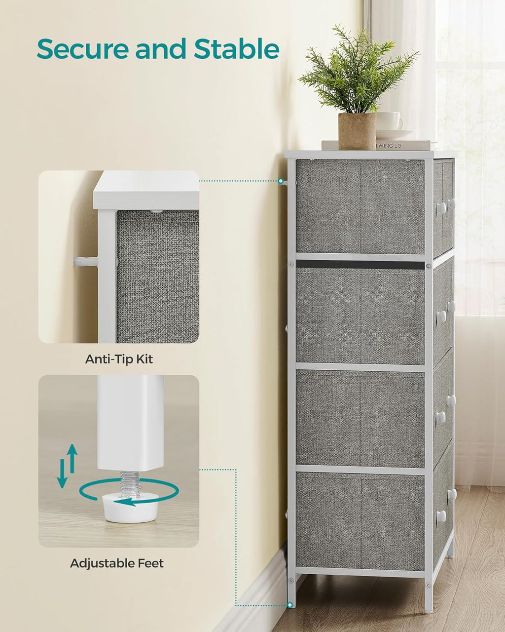 SONGMICS Chest of Drawers LTS514L10