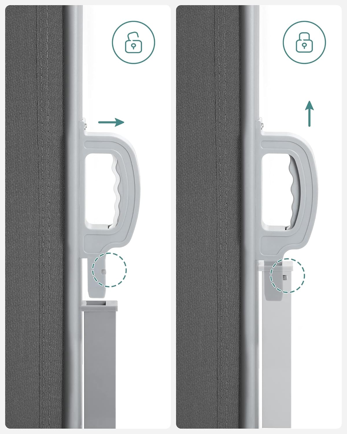SONGMICS Side Awning with Steel Box GSA165G02