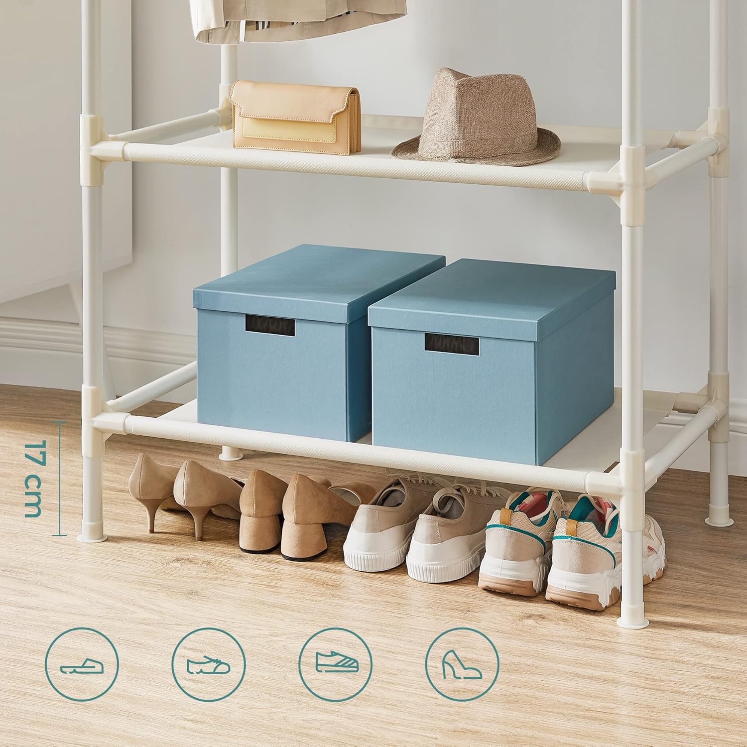 SONGMICS Clothes Rail RDR02WT