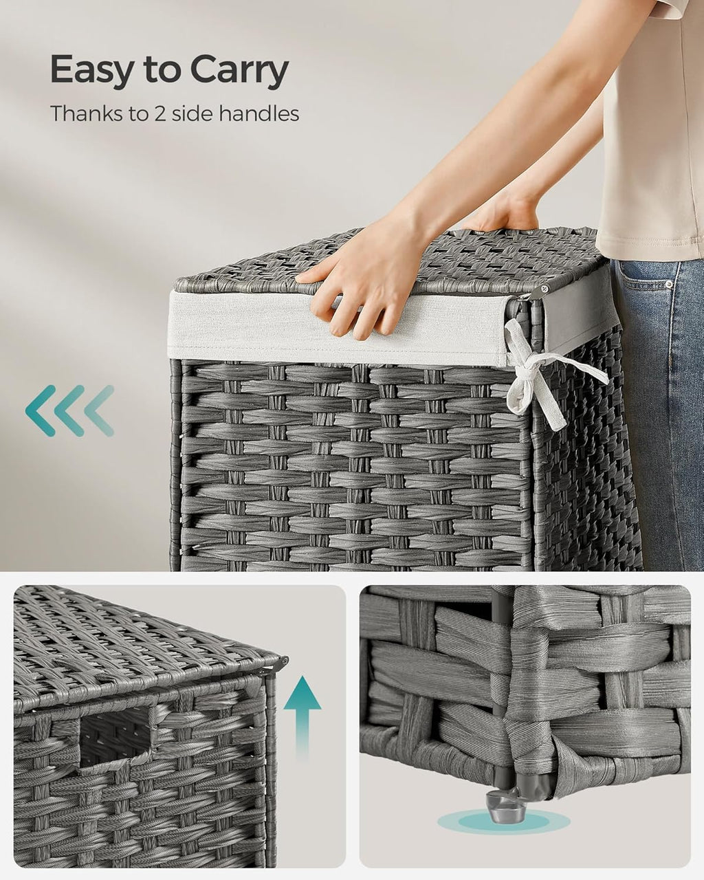 SONGMICS Laundry Basket RST066G01