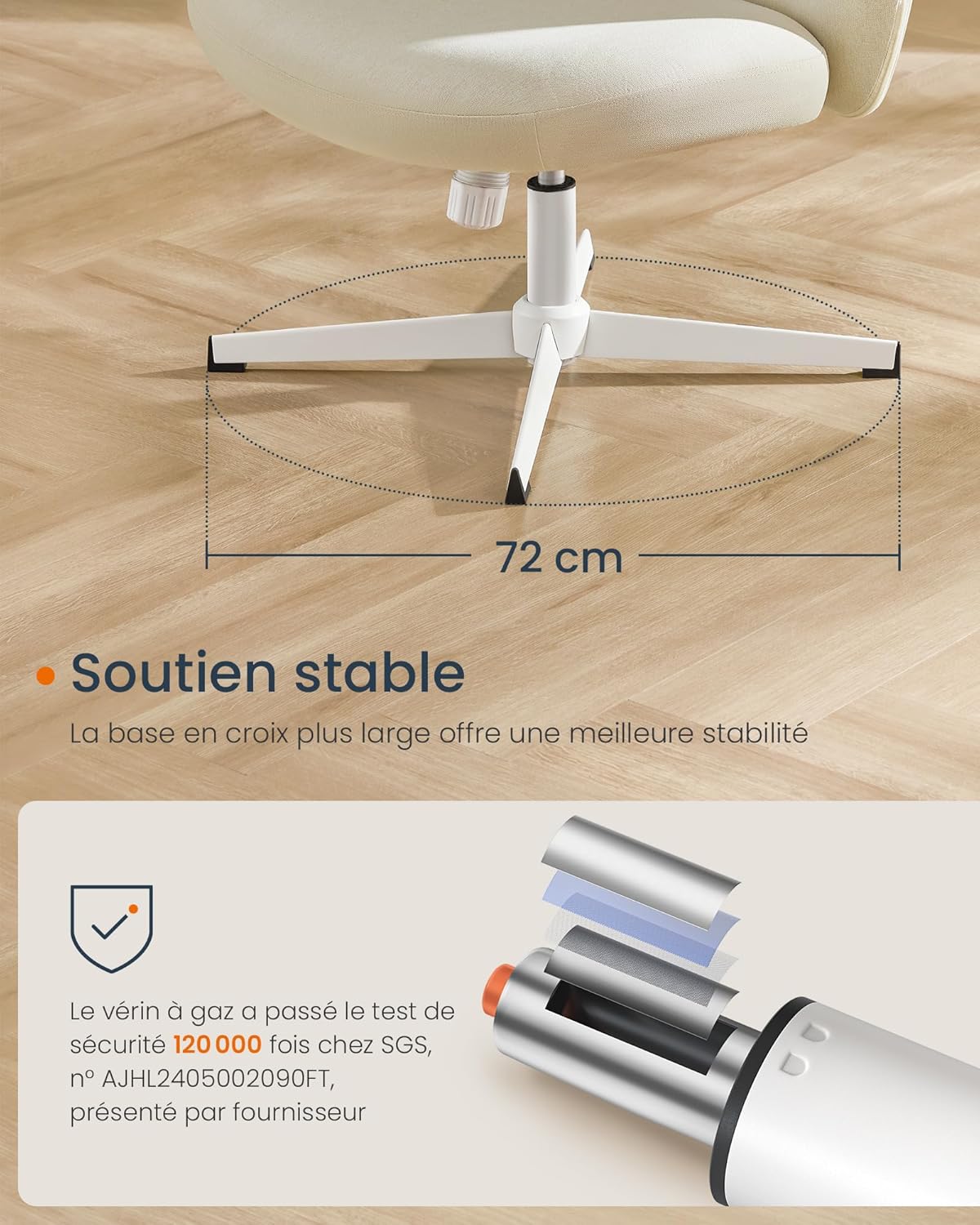 SONGMICS HOME Modern Style Ergonomic Office Chair