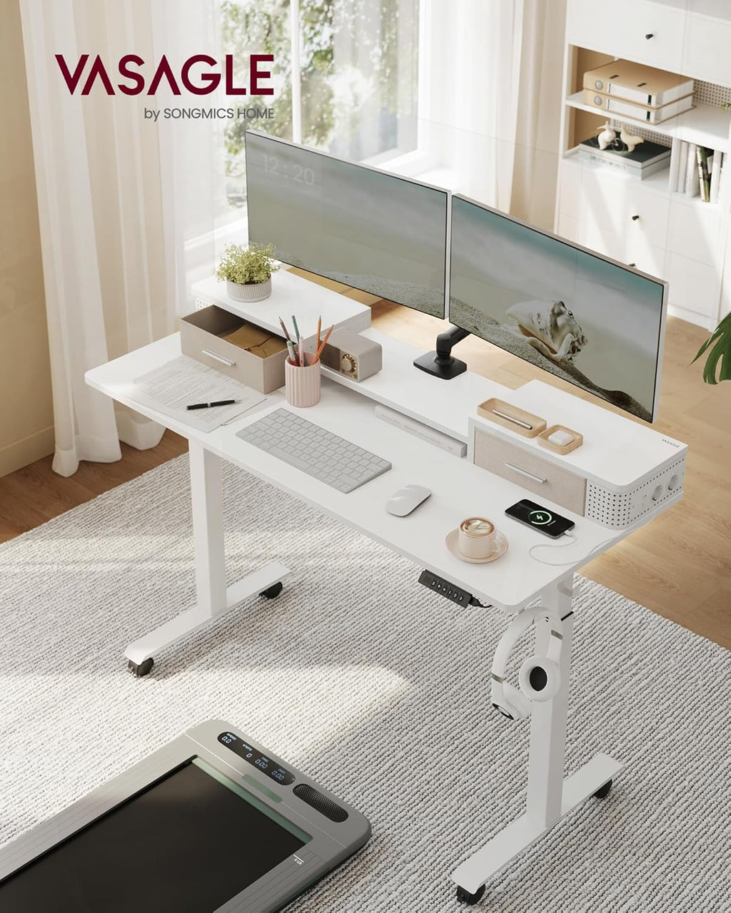 VASAGLE Height-adjustable electric desk LSD184W01