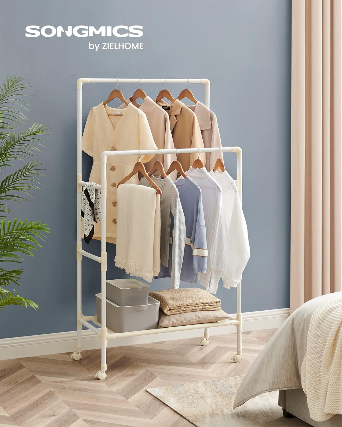 SONGMICS Metal Clothes Rack RDT101W02