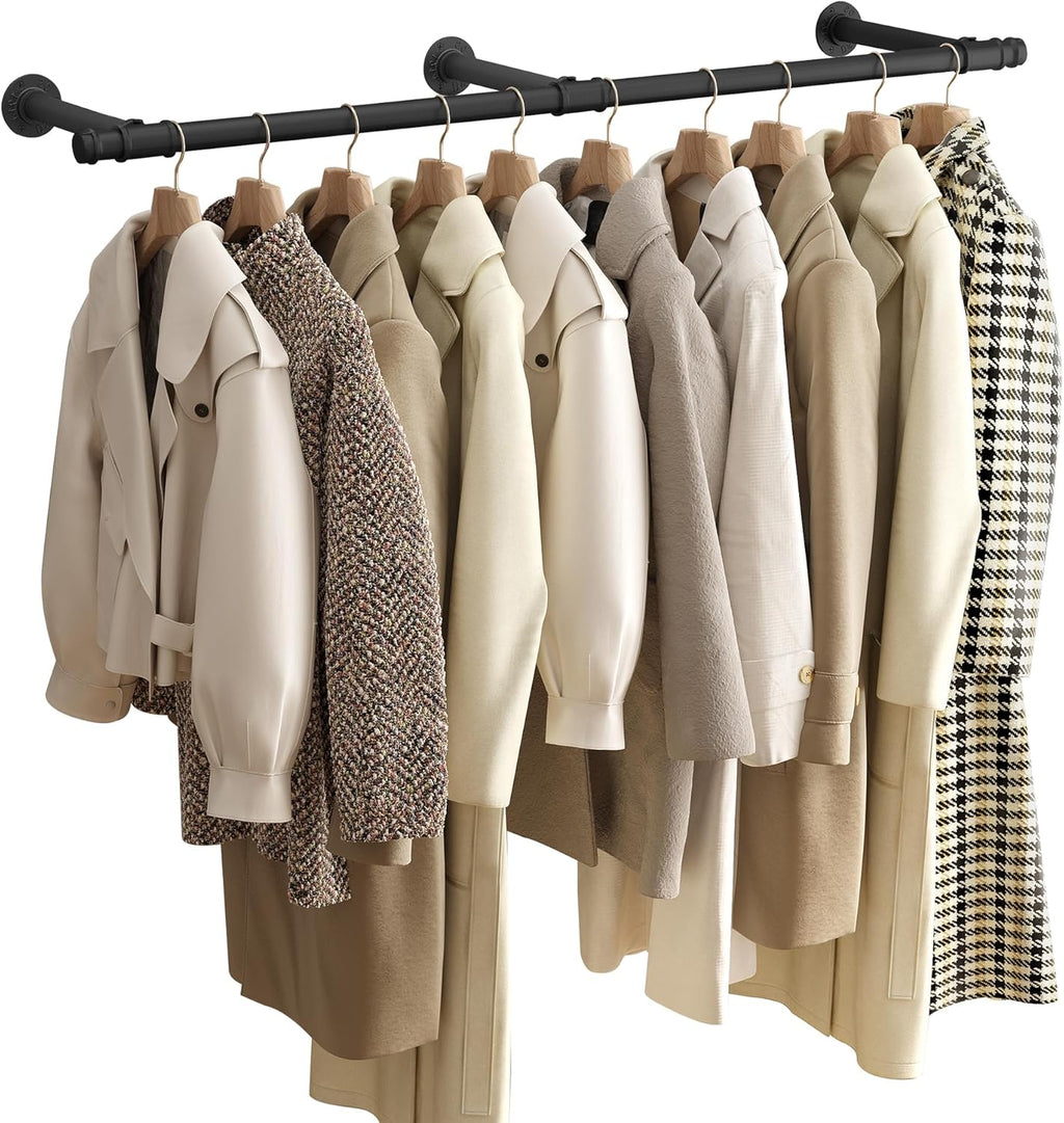 SONGMICS Wall Mounted Clothes Rail HSR104B01