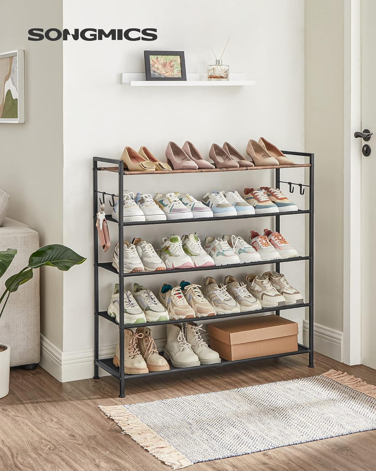 SONGMICS 5-Tier Shoe Rack LMR035B01