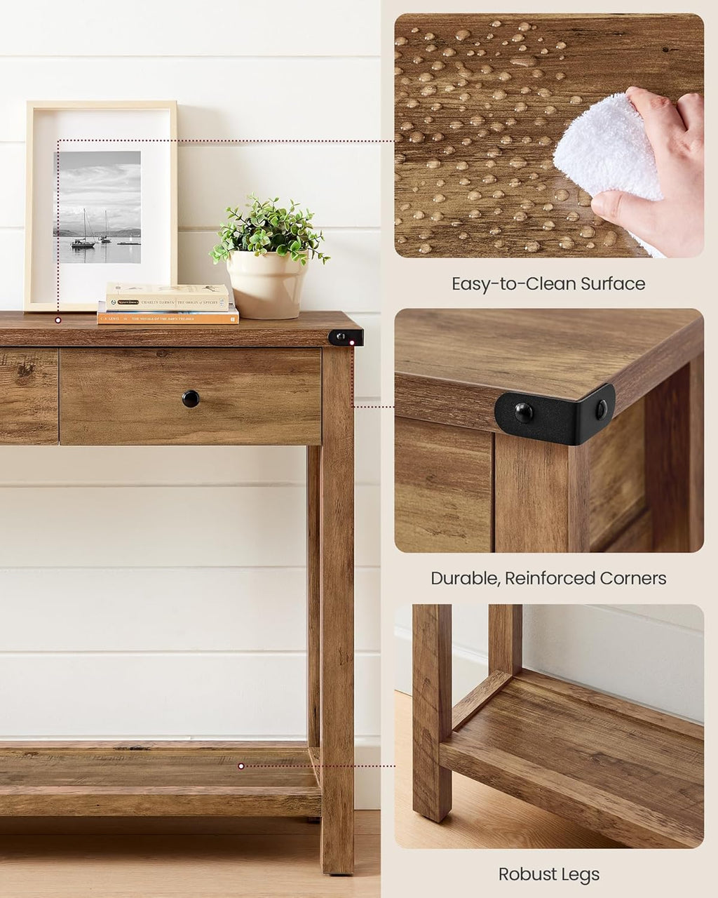 VASAGLE Console Sofa Table LNT142K41