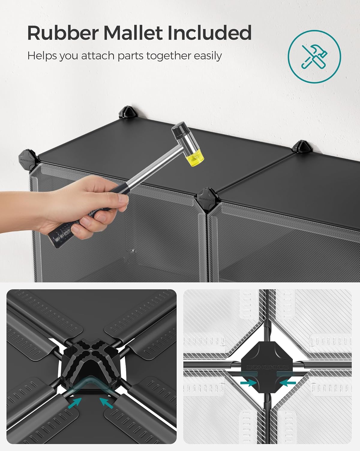 SONGMICS Interlocking Shoe Rack LPC035B01