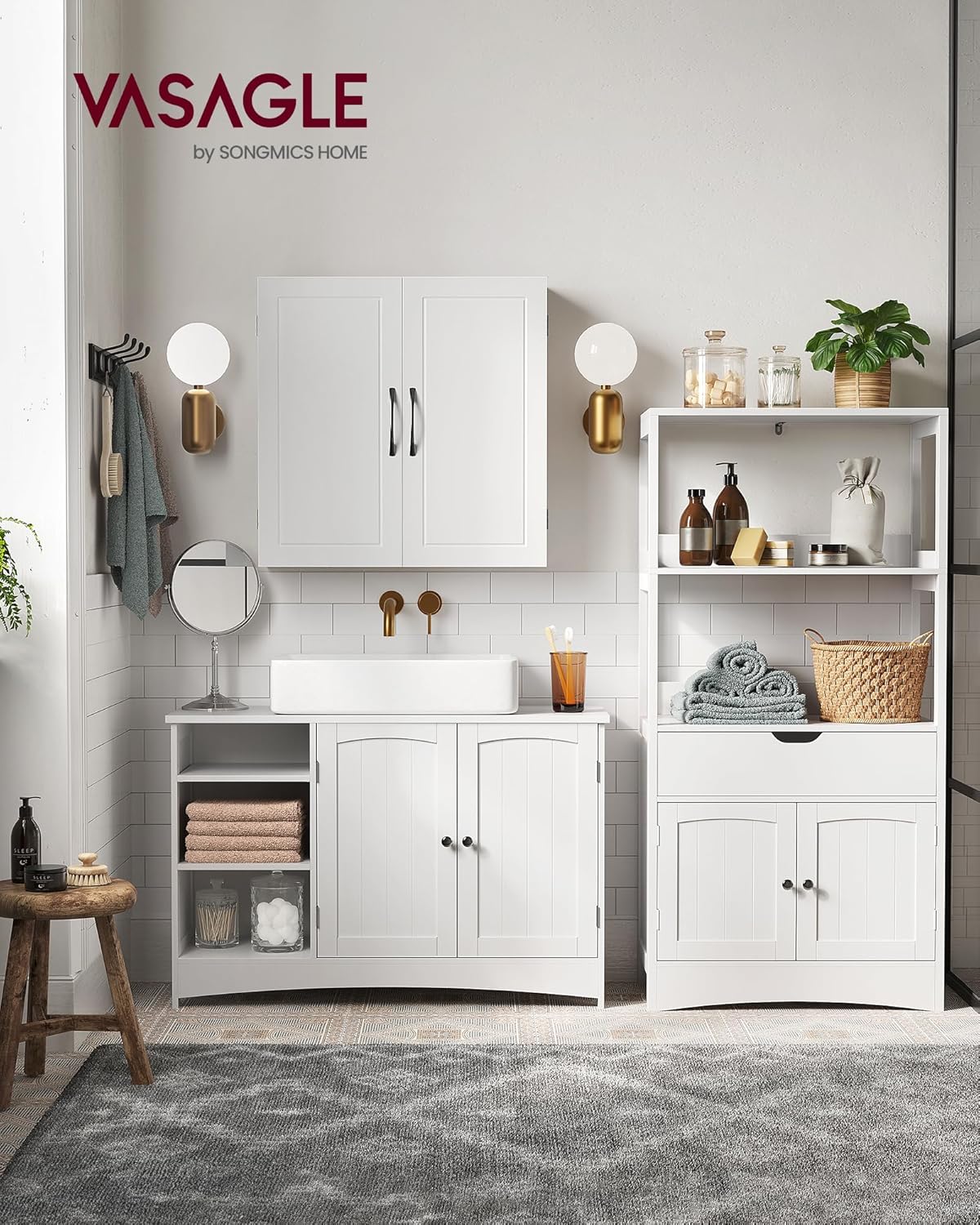 VASAGLE Vanity Unit BBC410P31