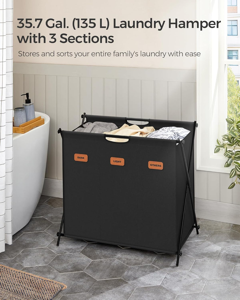 SONGMICS Laundry Hamper LCB130B01