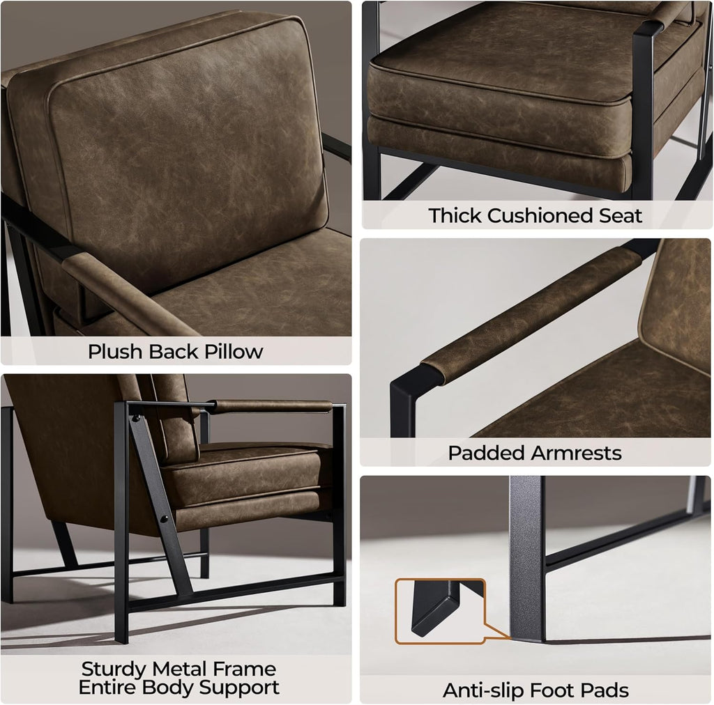 Yaheetech PU Leather Armchair