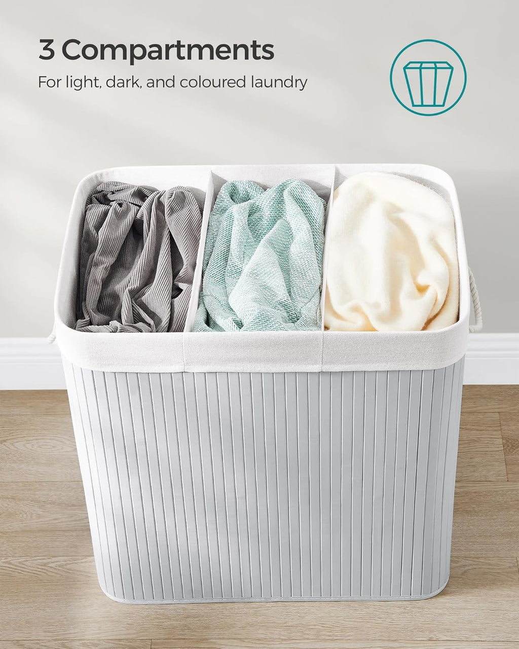 SONGMICS Laundry Hamper Basket LCB091G01