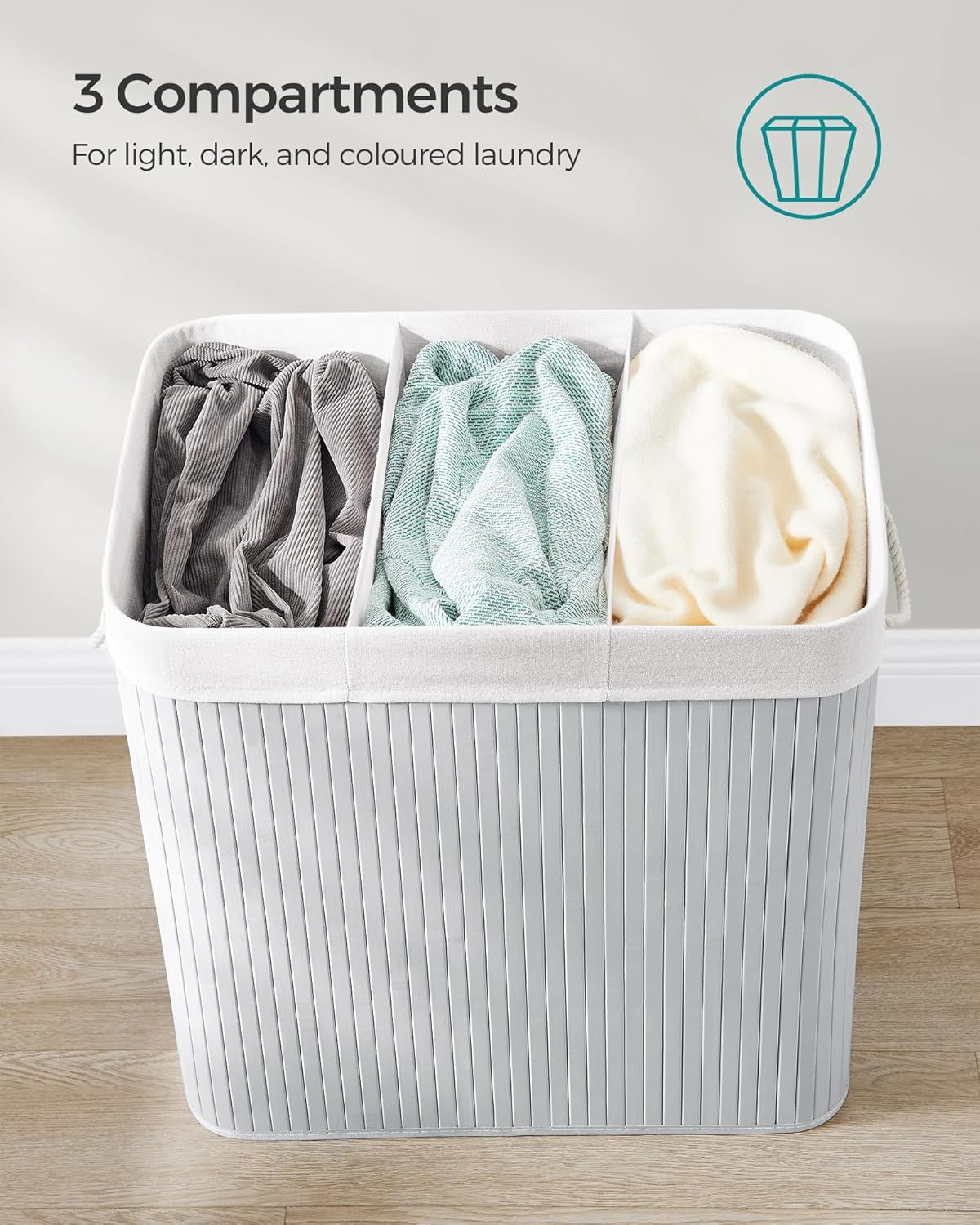 SONGMICS Laundry Hamper Basket LCB091G01