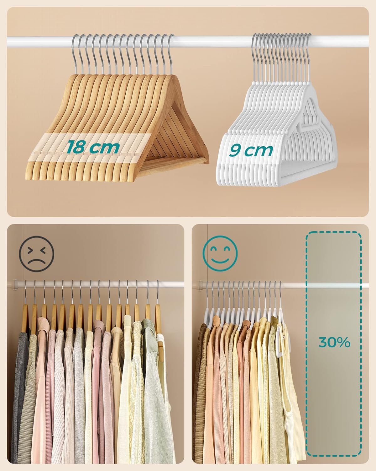 SONGMICS Velvet Hanger CRF020W02