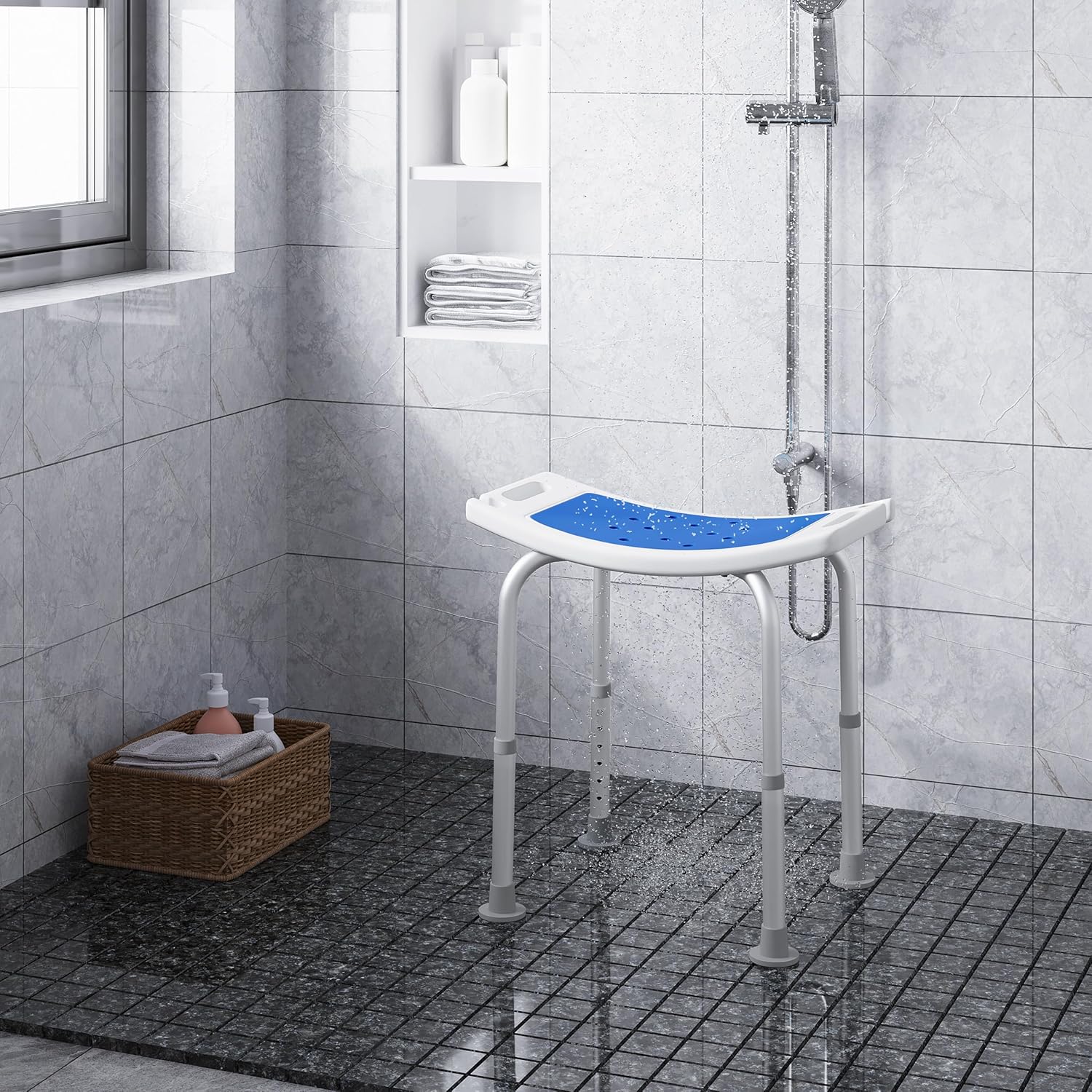 EUGAD Adjustable Shower Stool