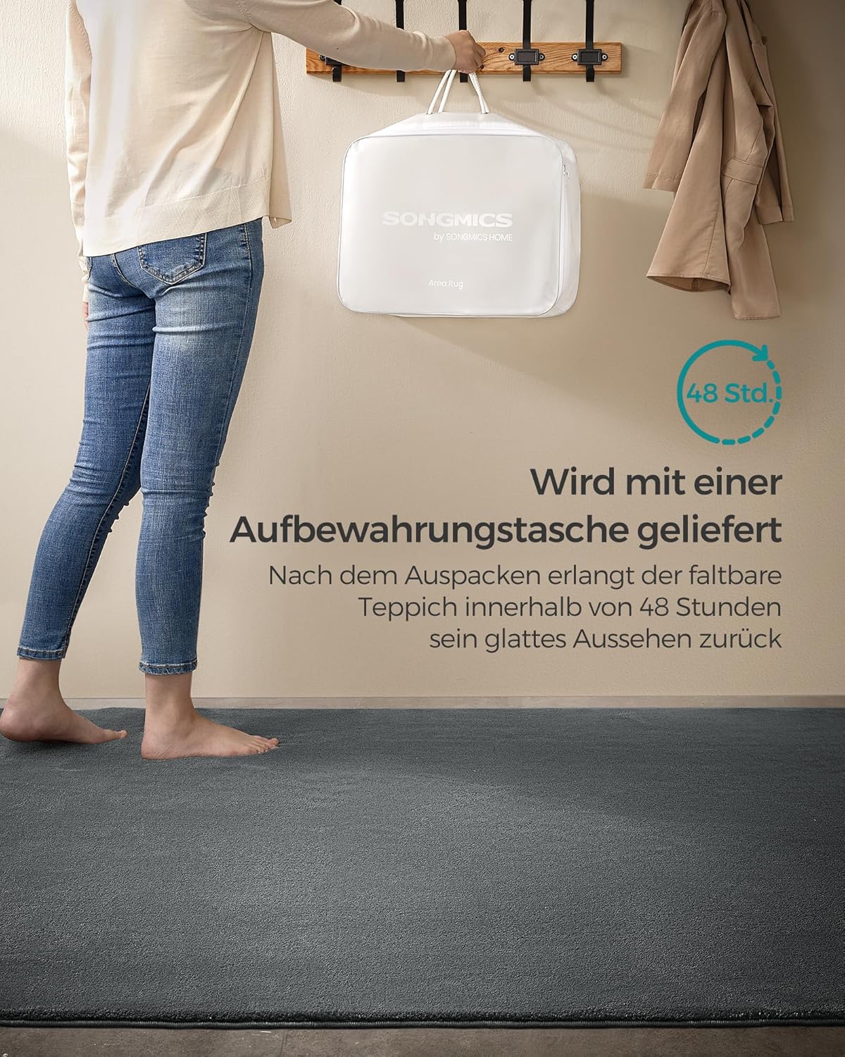 SONGMICS Non-Slip Rug TAR013G01