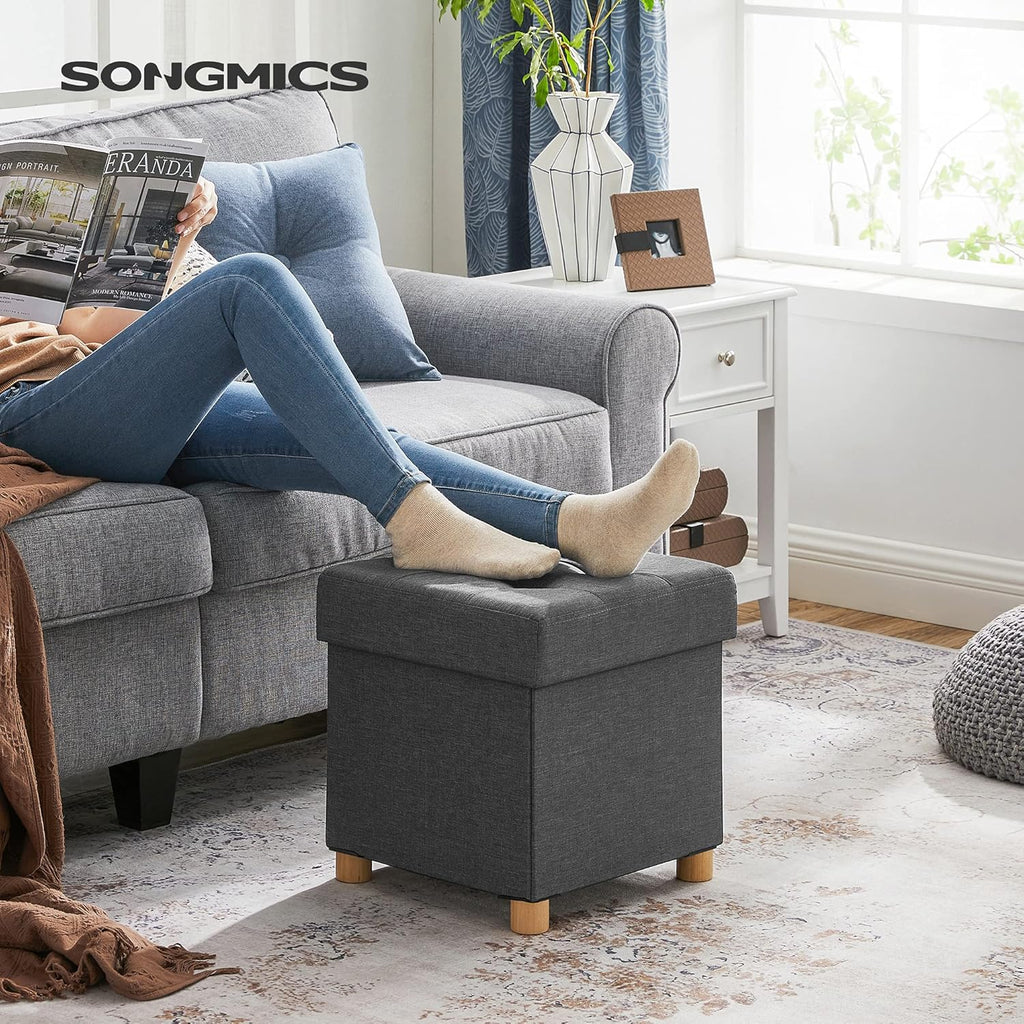 SONGMICS Bedroom Bench with Storage LSF14GYZ