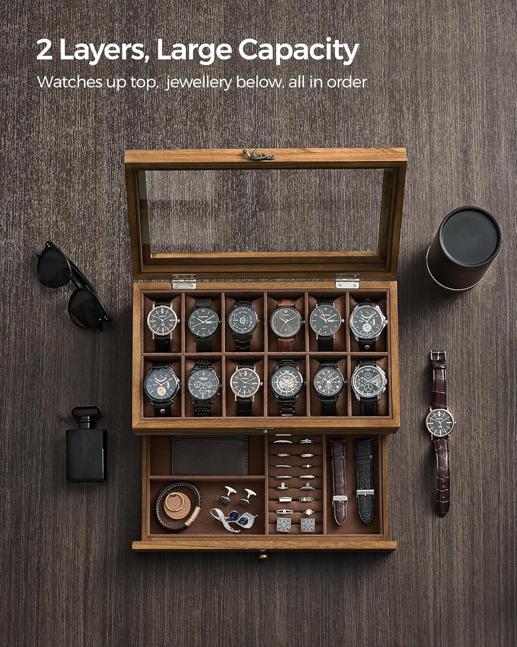 SONGMICS Watch Box UJOW012K01
