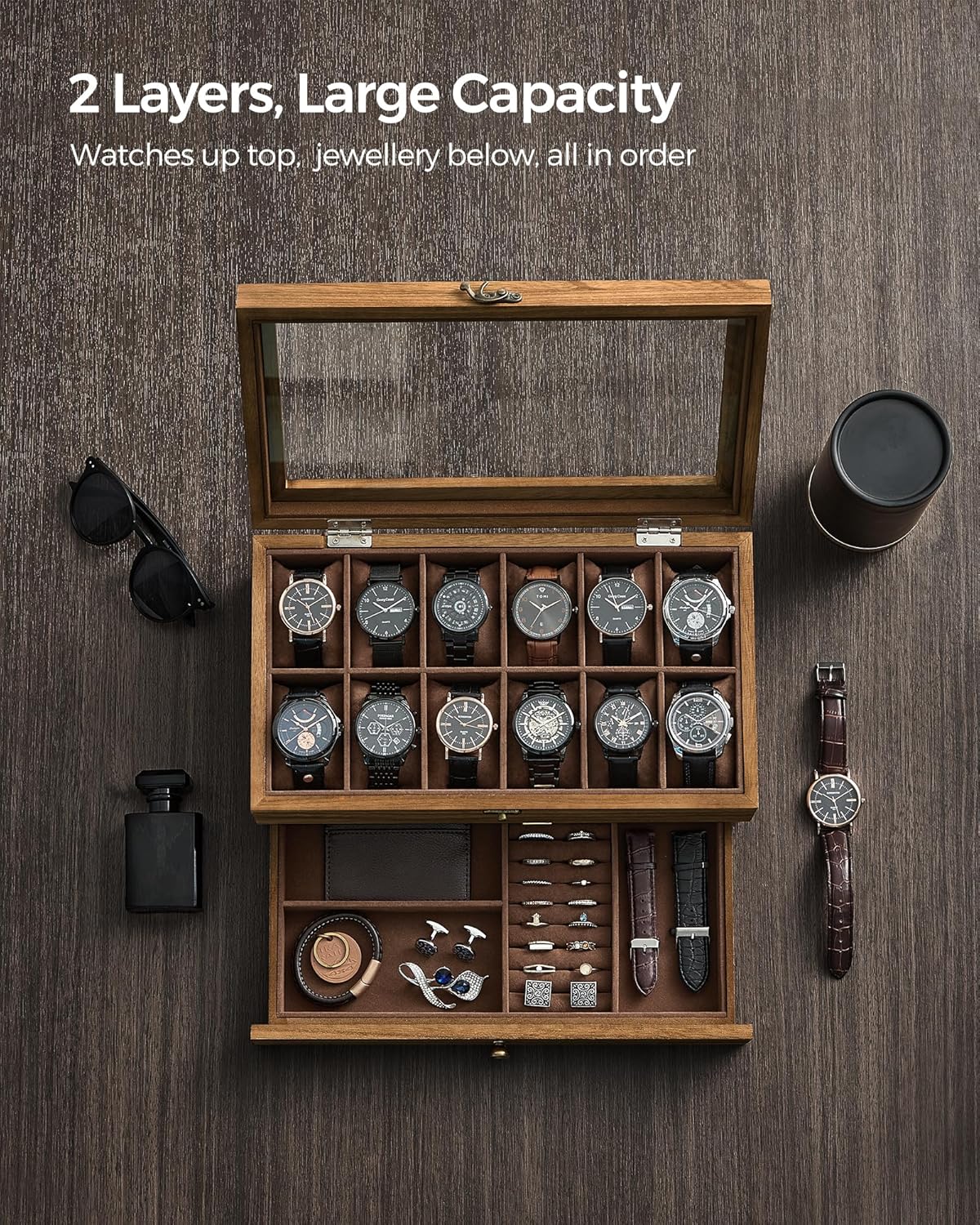 SONGMICS Watch Box UJOW012K01
