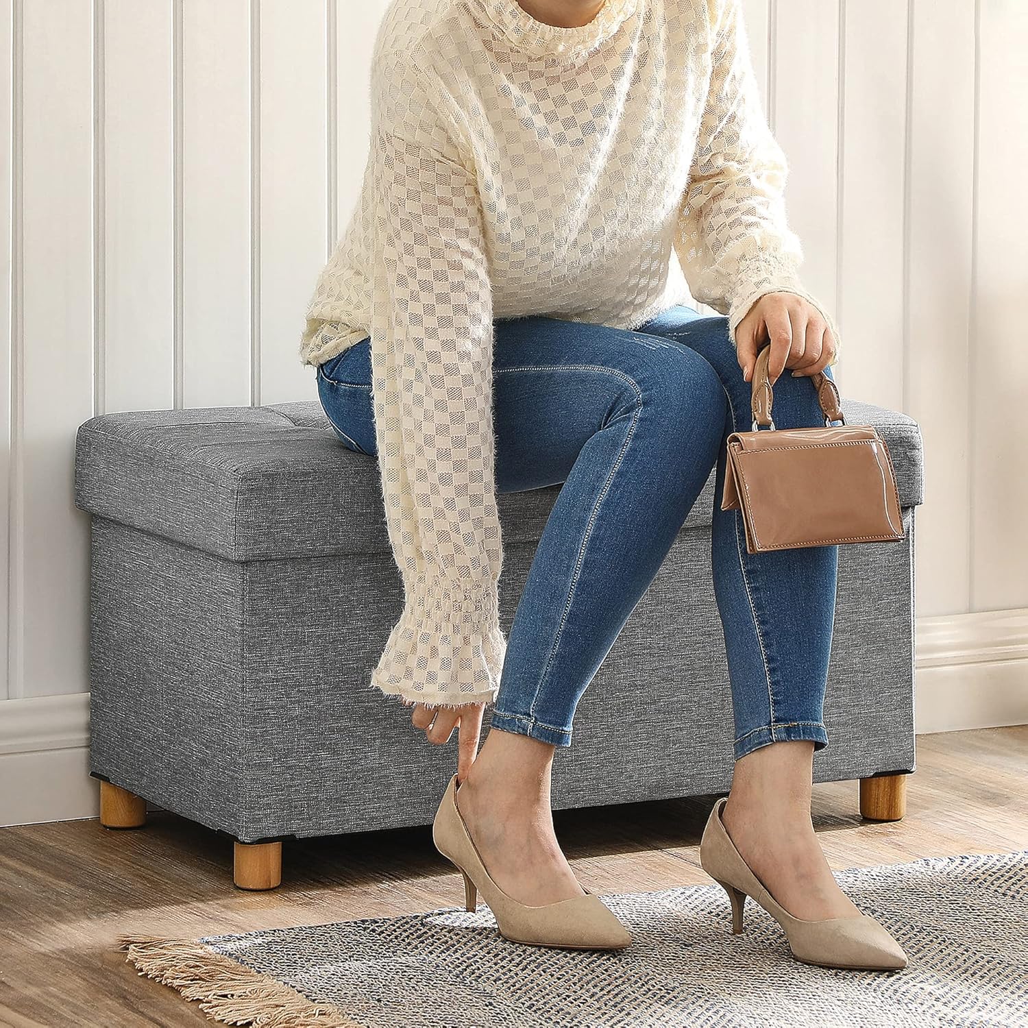 SONGMICS Storage Bench LSF16GYX