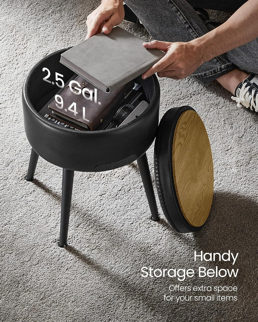 VASAGLE Storage Ottoman LOM005B01