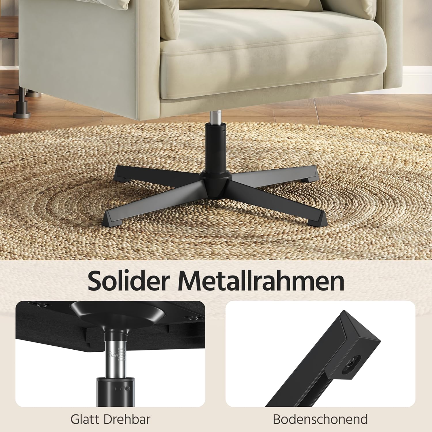 Yaheetech Armchair 360° Rotatable Lounge Chair