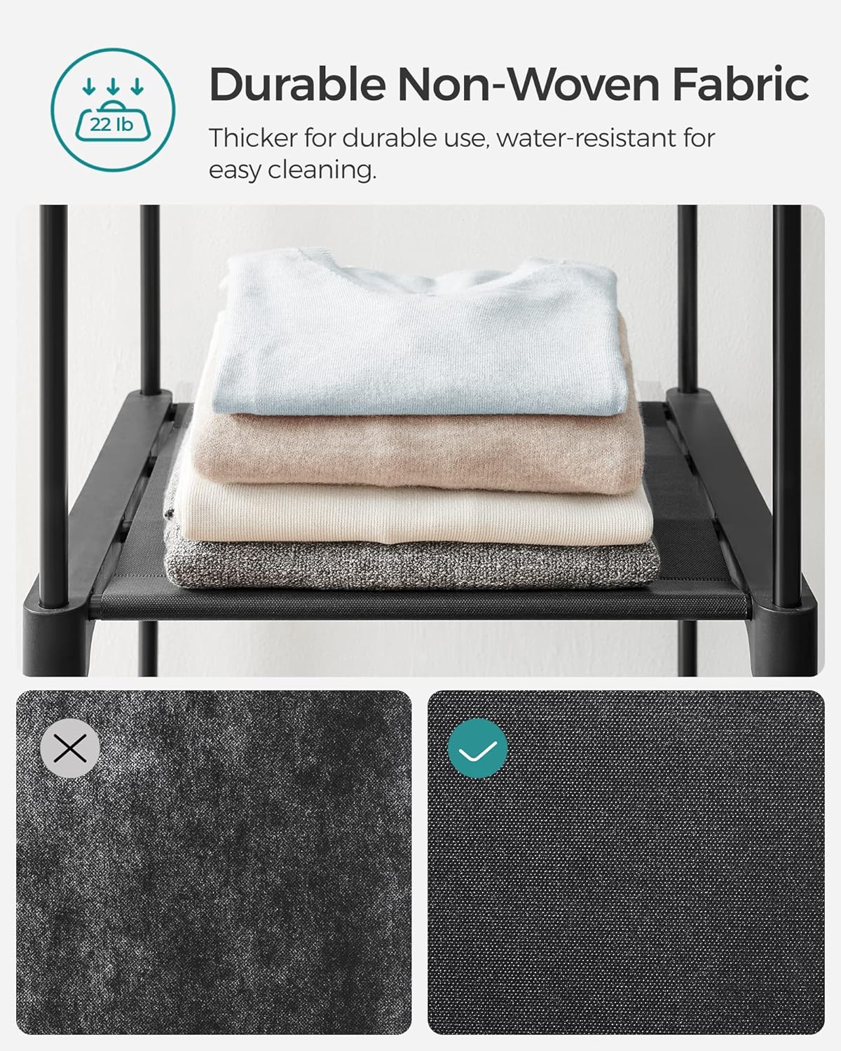 SONGMICS Portable Closet Organizer RYG025B02