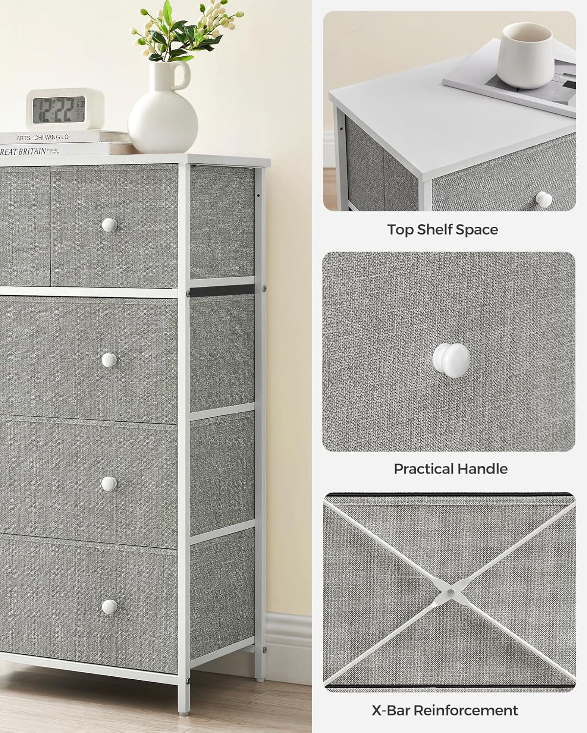 SONGMICS Chest of Drawers LTS514L10