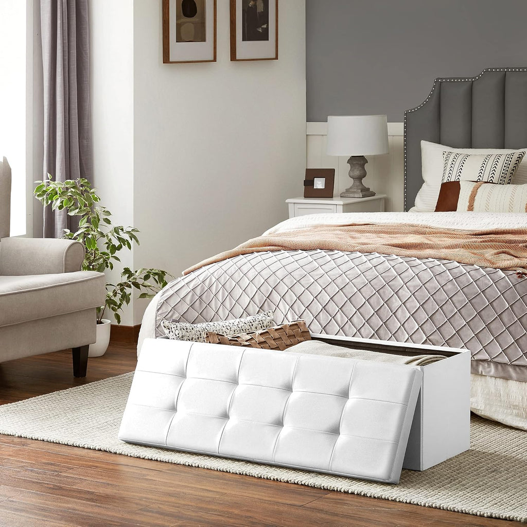 SONGMICS Bench with Storage Space LSF75WT