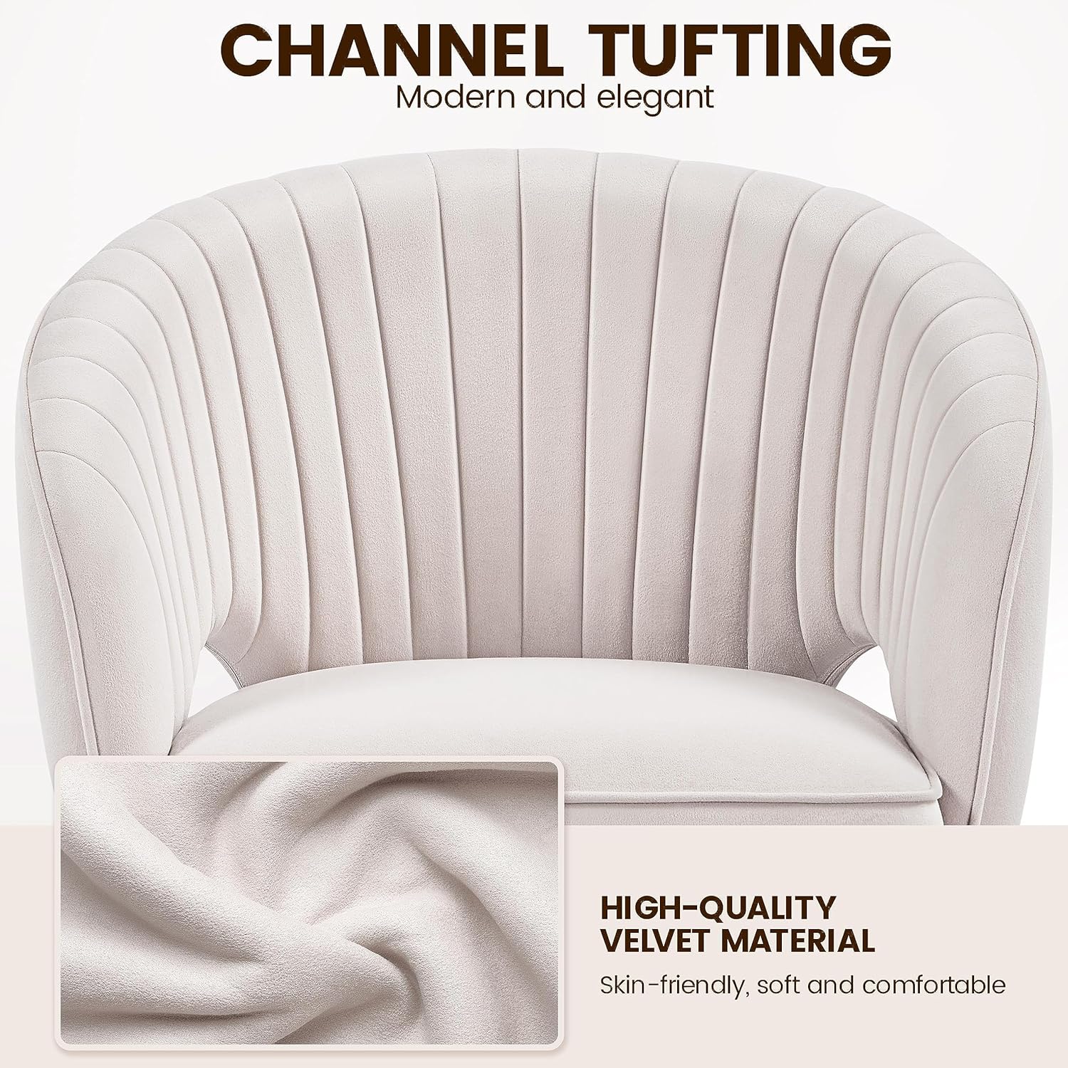 Yaheetech Velvet Vanity Desk Chair