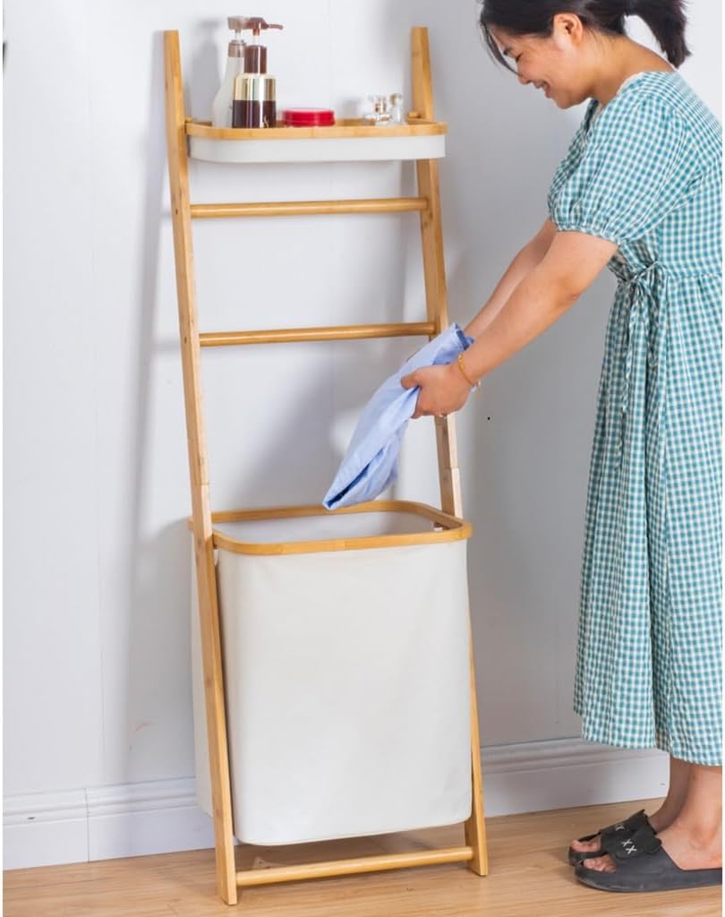 Bamboo Hanging Laundry Basket