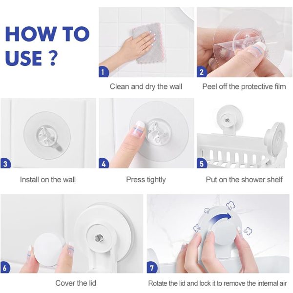 Rectangular Bathroom Basket & Shower Shelf